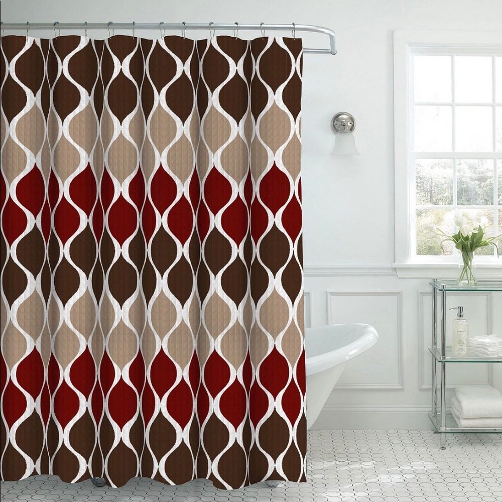 Clarisse Shower Curtain, Espresso, New
